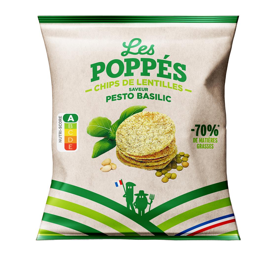 3760392080055 - Les Poppes - Chips Lentille Pesto Basilic