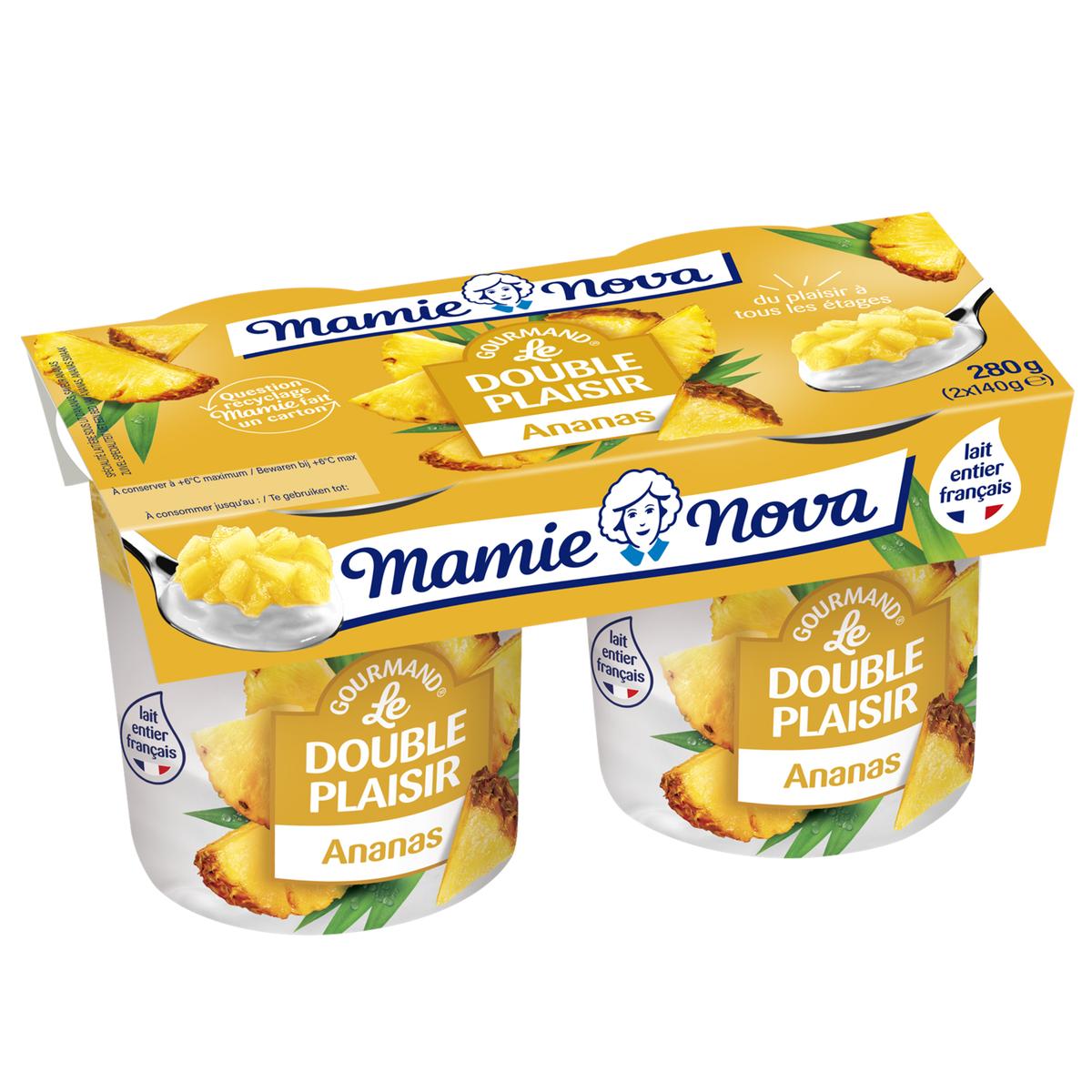 3456770000400 - Mamie Nova - Yaourt brassé et morceaux d'ananas