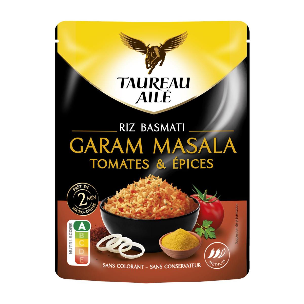 3760341070700 - Taureau Ailé - Riz Micro-ondes Express Garam Massala 