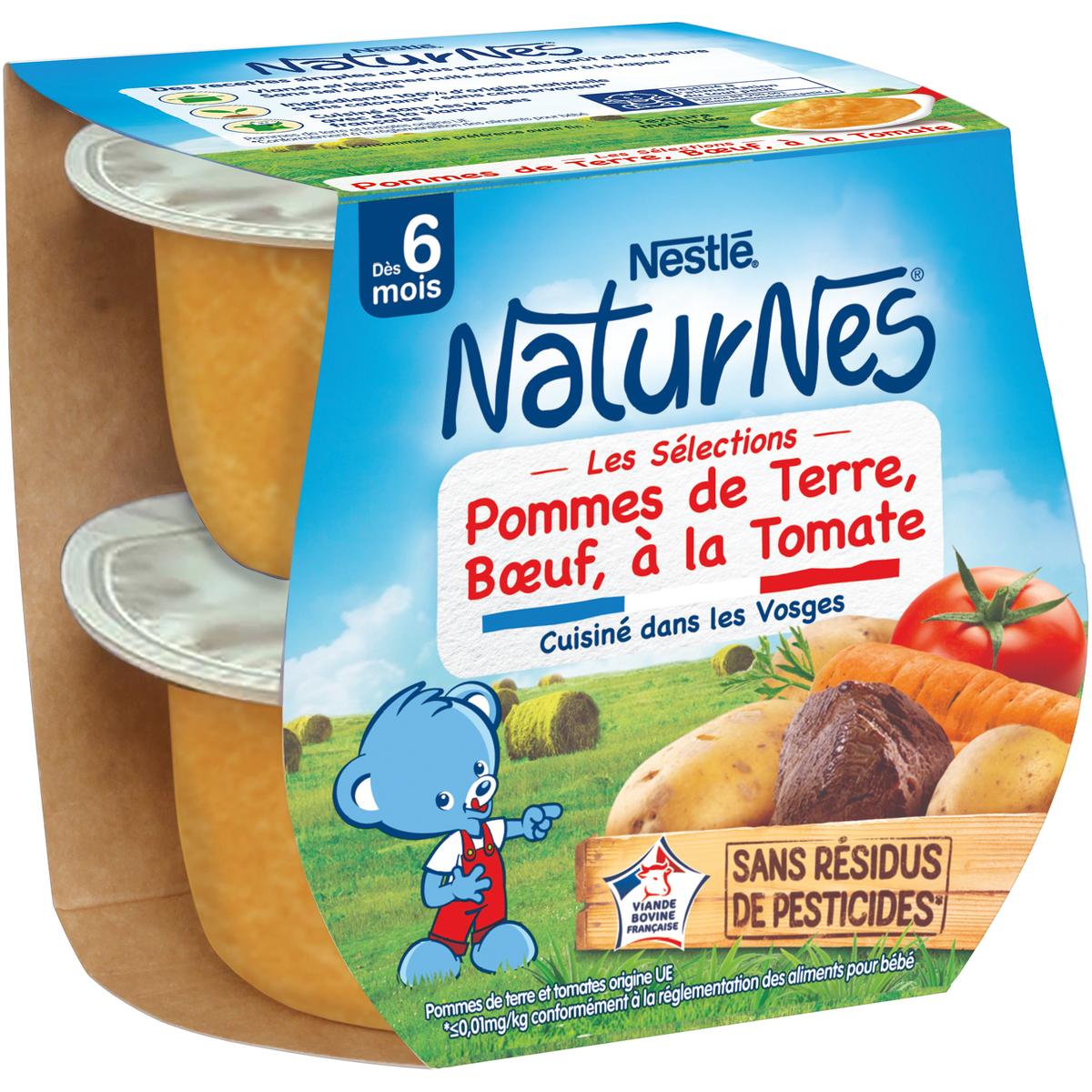 7613034580900 - Nestlé - Naturnes - Pommes de terre, boeuf, à la tomate Bol Bébé Dès 6 mois
