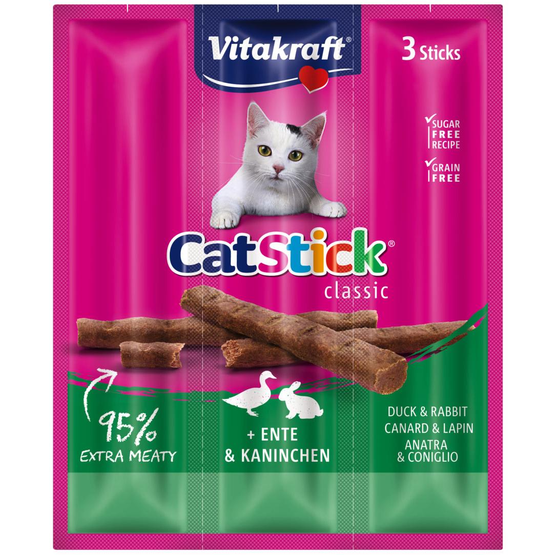 Vitakraft Catstick Sticks mini Canard et Lapin - Friandise pour chat