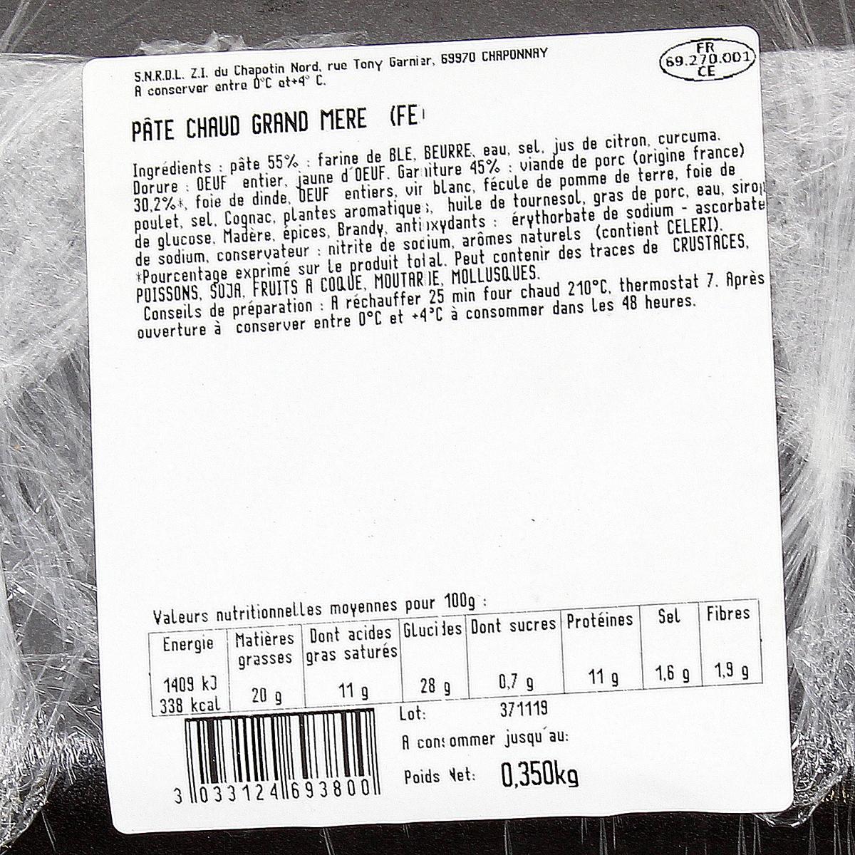 3033124693800 - Maison Bolard - Pâté Chaud Grand-Mère