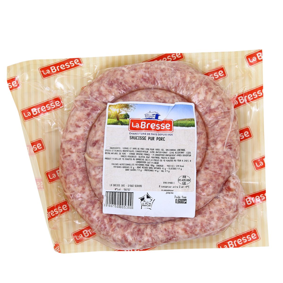 3100150005300 - La Bresse - Saucisse Brasserie Pur Porc