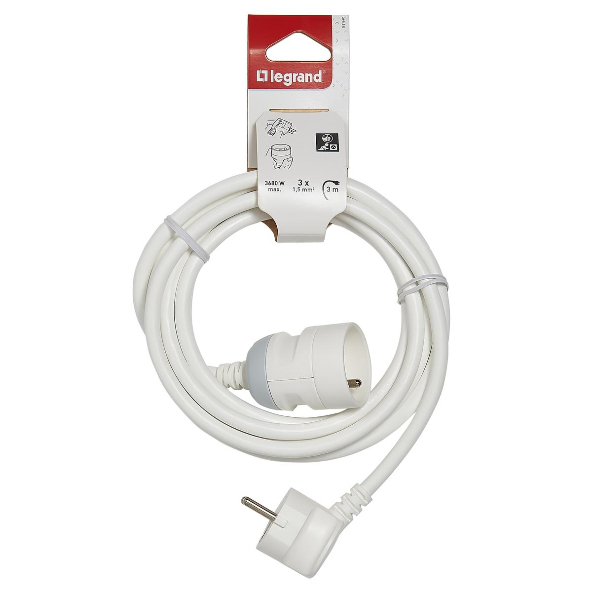 3245060516000 - Legrand - Rallonge domestique 2P+T blanc