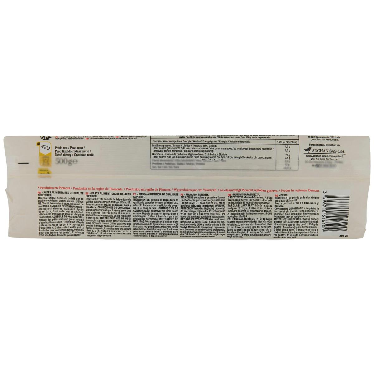 3596710516100 - Auchan Tavola In Italia - Pâtes Linguine