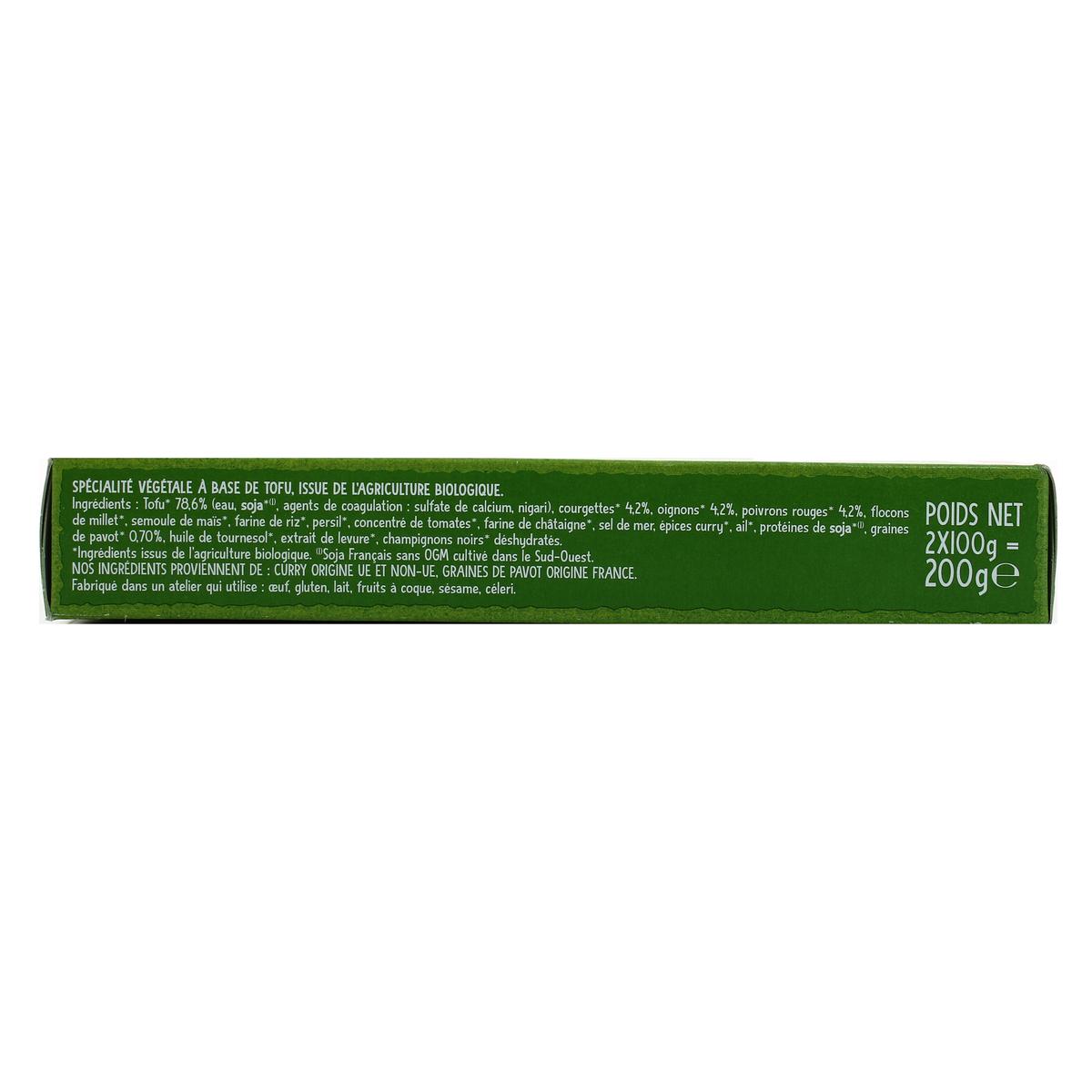 3259011046300 - Céréal Bio - 2 Galettes Végétales Croq'soja Curry et Pavot Bio