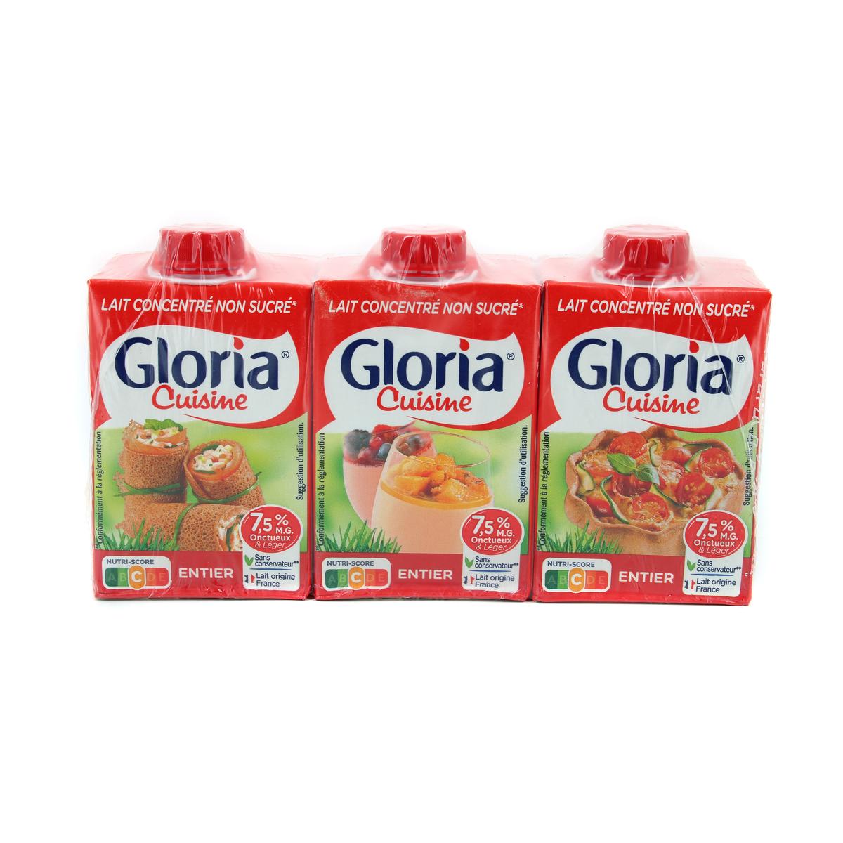 Acheter Gloria Lait concentré non sucré cuisine 7,5% de matière grasse