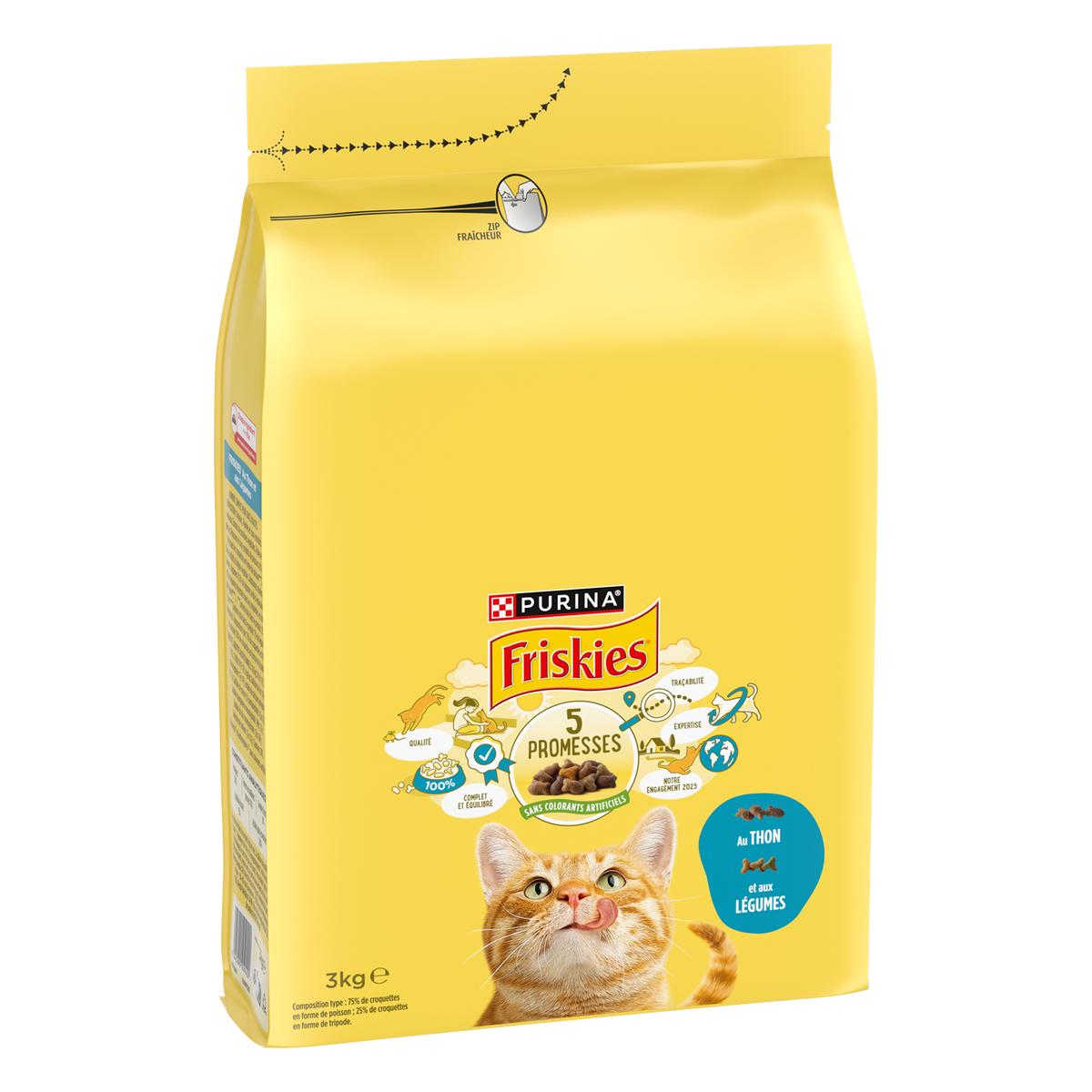 8445290949400 - Purina - Friskies - Croquettes Thon et Légumes pour Chat Adulte
