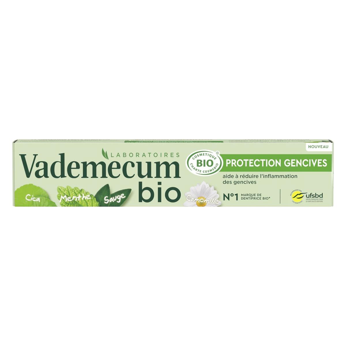 4068883000001 - Vademecum - Dentifrice Protection Gencives Menthe et Sauge Bio