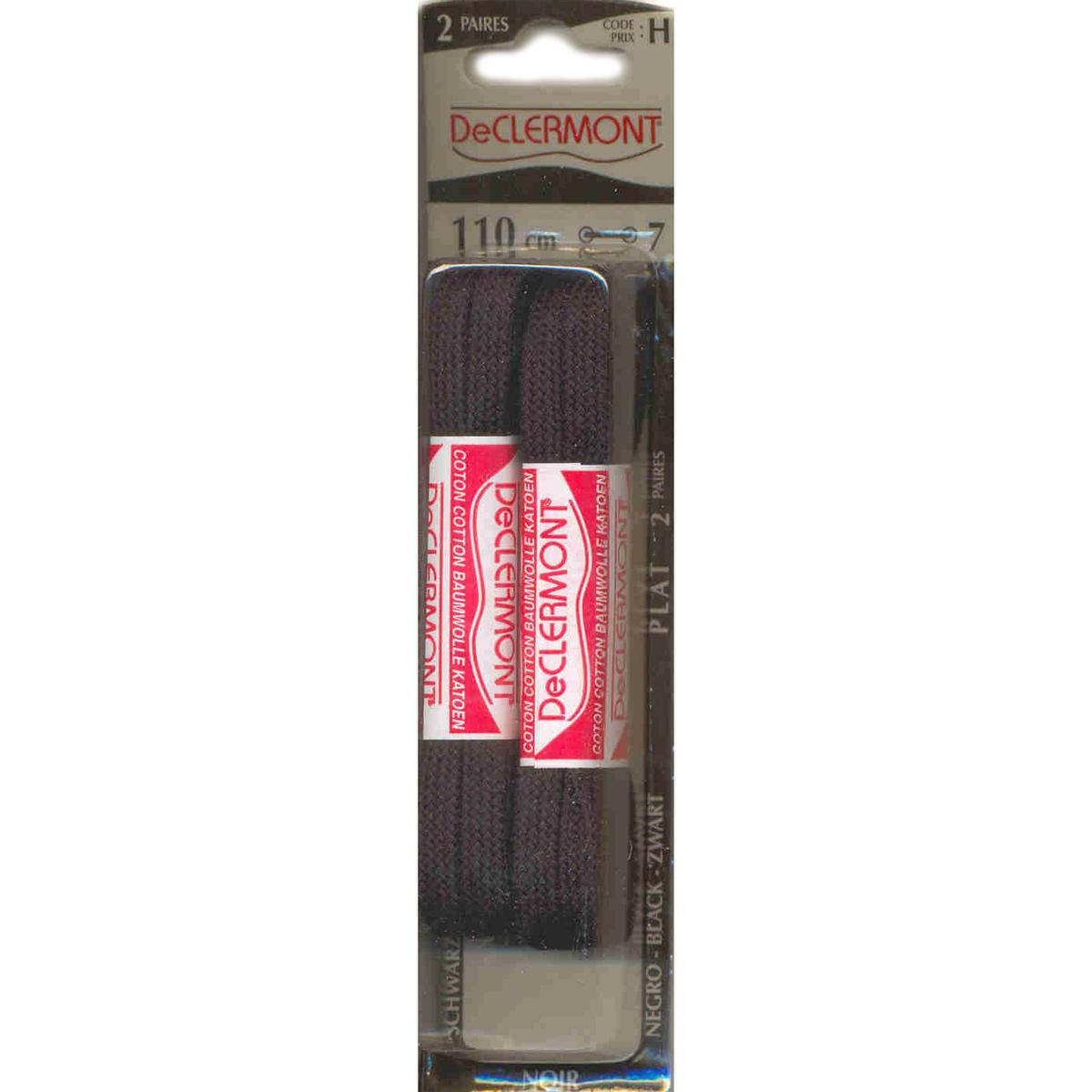 3428073011001 - De Clermont - Lacets plats noir