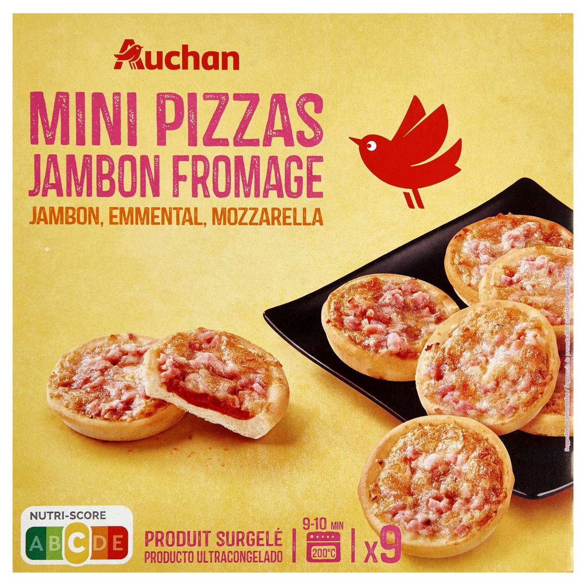 3596710391301 - Auchan - Mini pizza au jambon et fromage