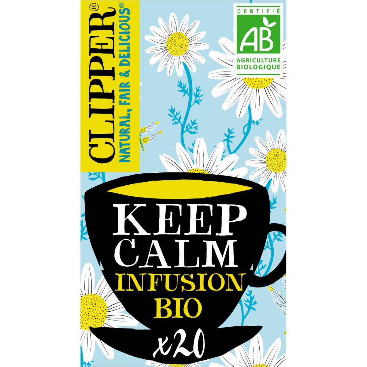 5021991942501 - Clipper - Infusion Keep Calm Camomille Honeybush Cannelle Bio - 20 sachets