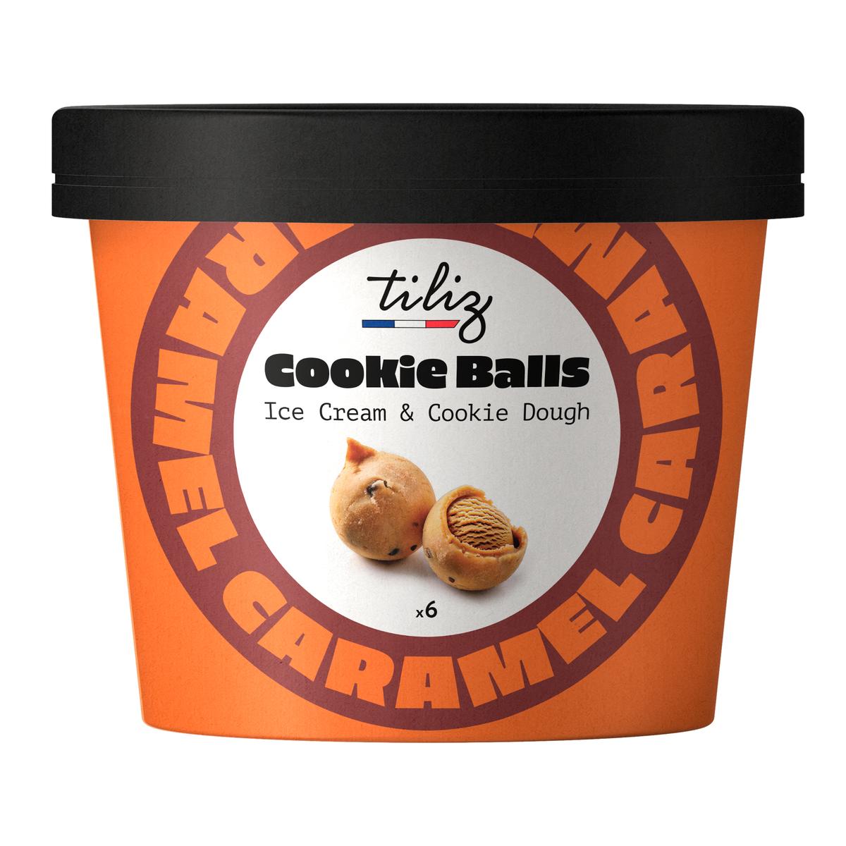 3760339573701 - Tiliz - Glace caramel enrobée de pâte à cookie