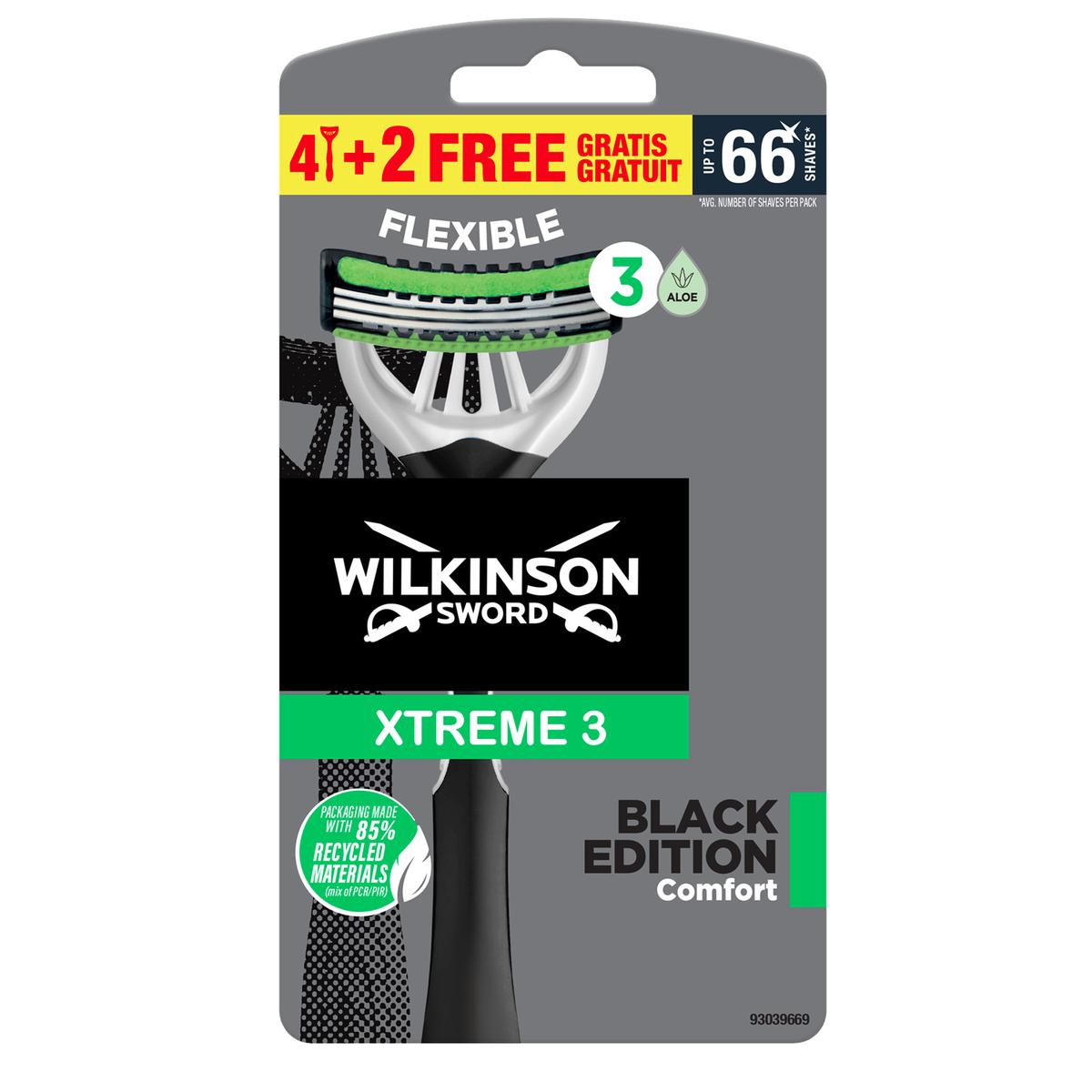 4027800383801 - Wilkinson - Rasoirs Jetables Xtreme 3 Black