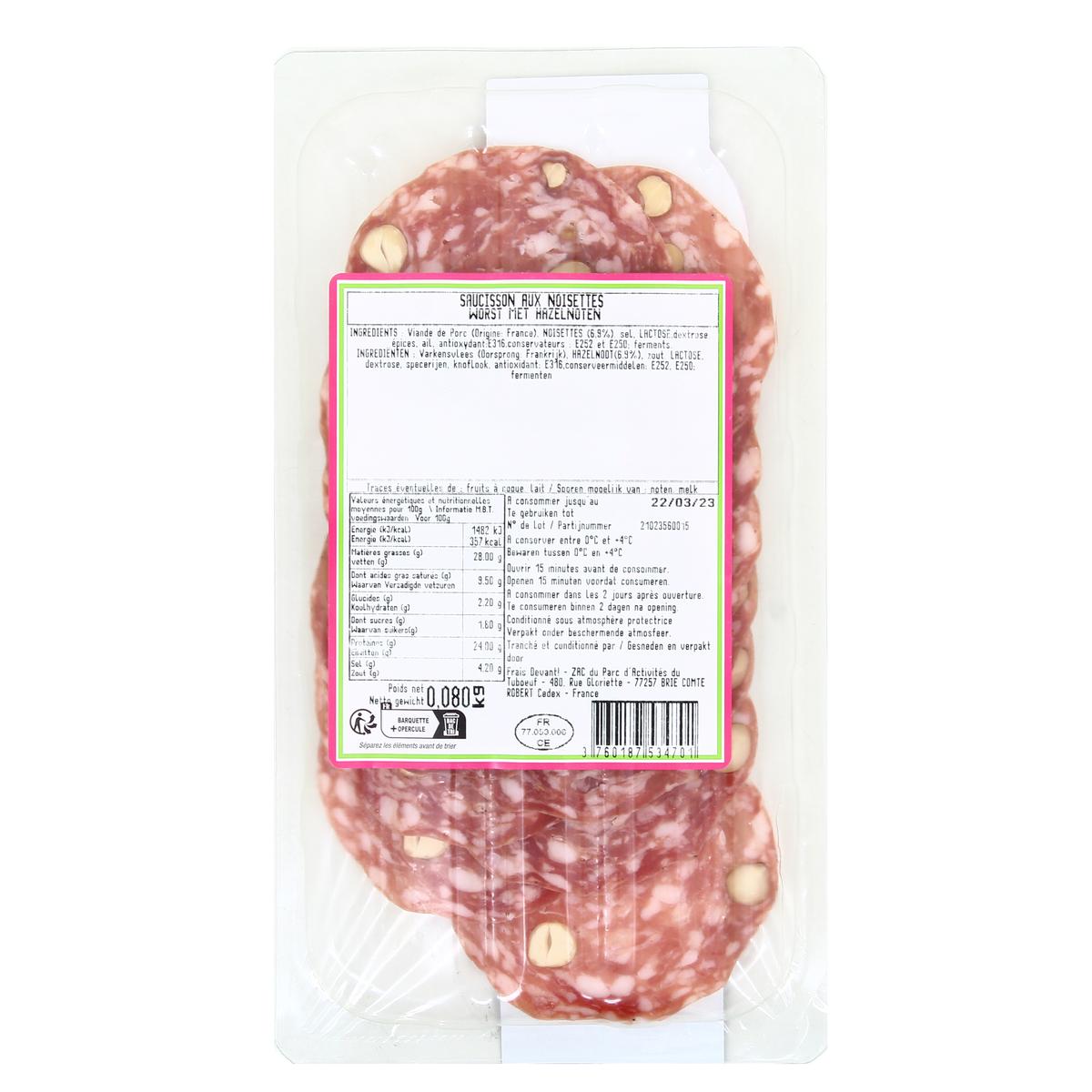 3760187534701 - Frais Devant - Saucisson aux Noisettes