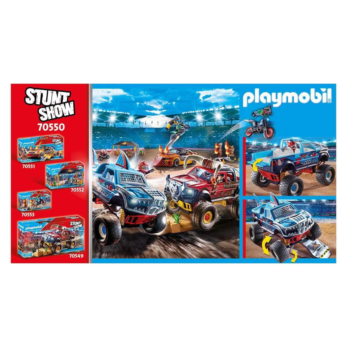 4008789705501 - PLAYMOBIL® Stuntshow - Monster truck cascade Requin Stuntshow
