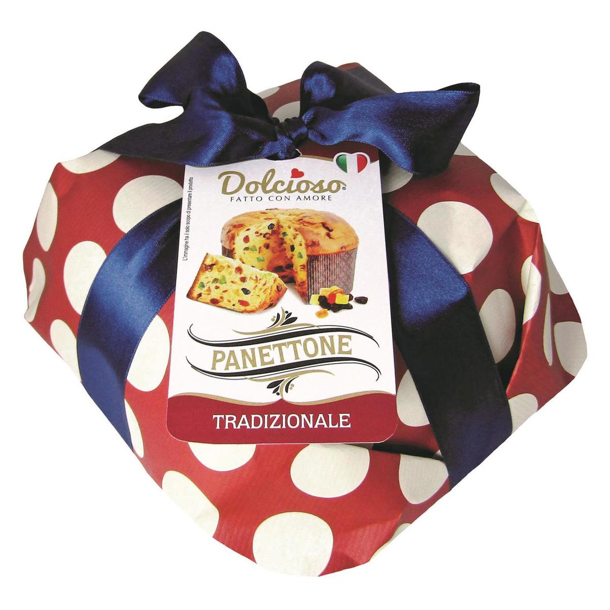 3760077535801 - Dolcioso - Panettone classique emballé main- pur beurre et fruits confits