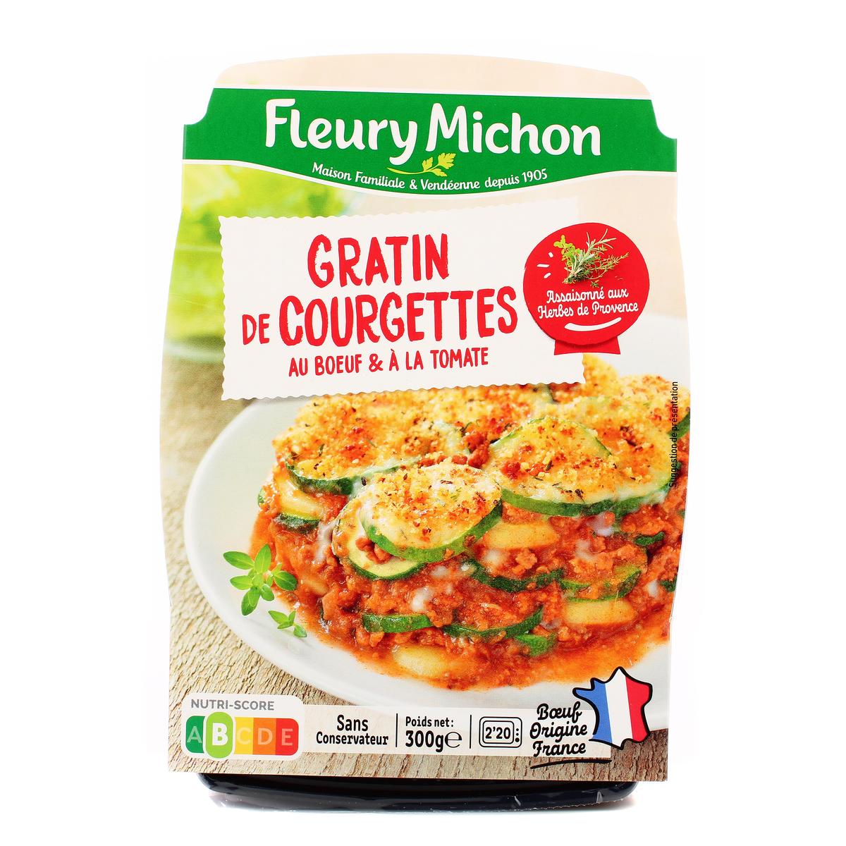 3302740966101 - Fleury Michon - Gratin de courgettes au bœuf