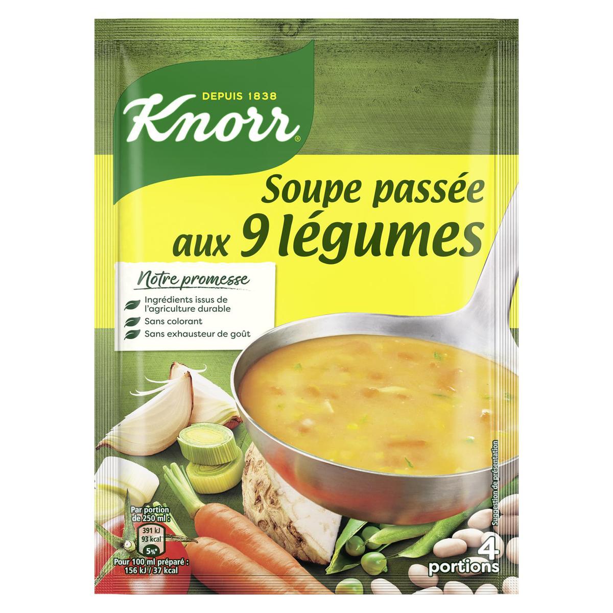 Soupe déshydratée passée aux 9 légumes KNORR le sachet de 105 g