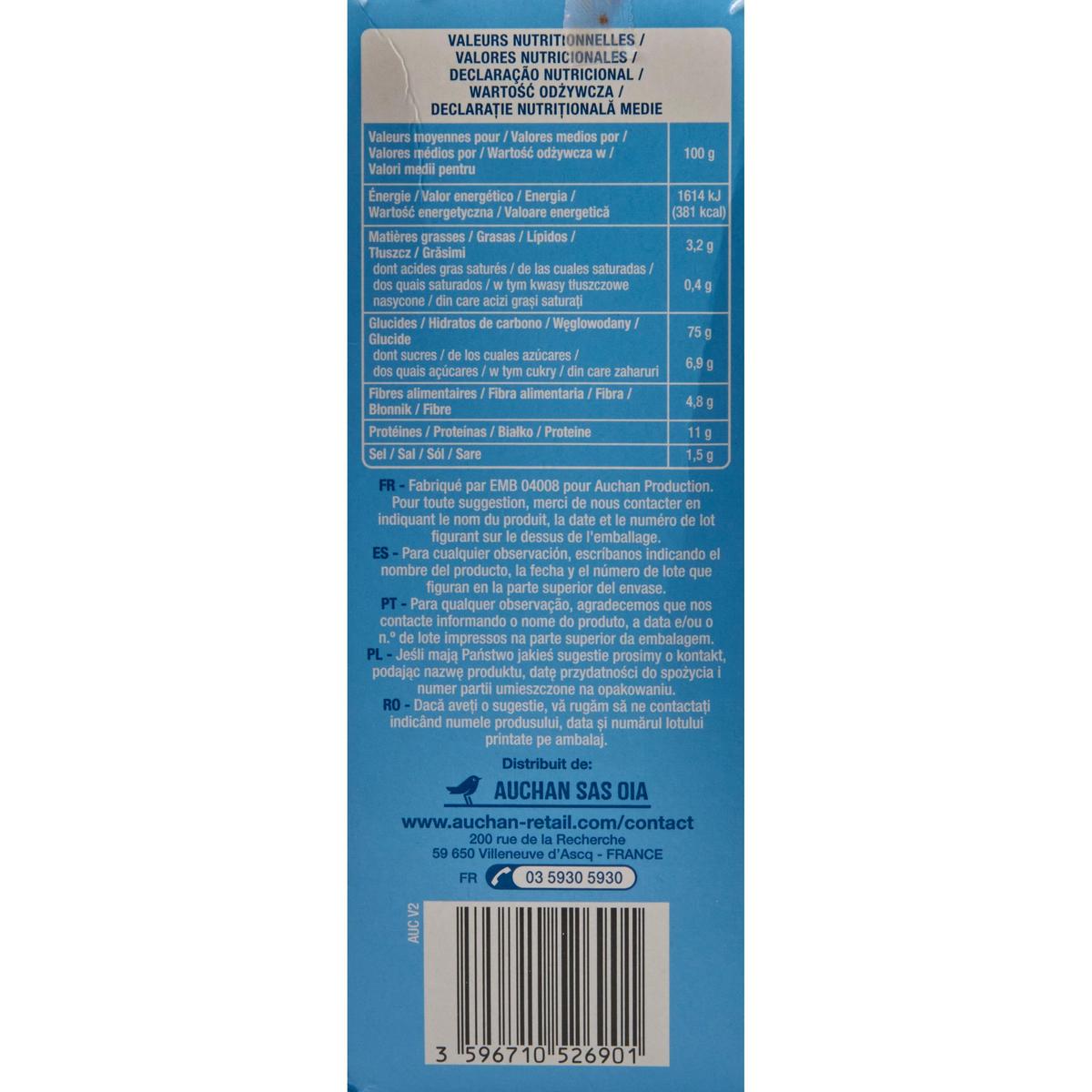 3596710526901 - Auchan - Biscottes au froment
