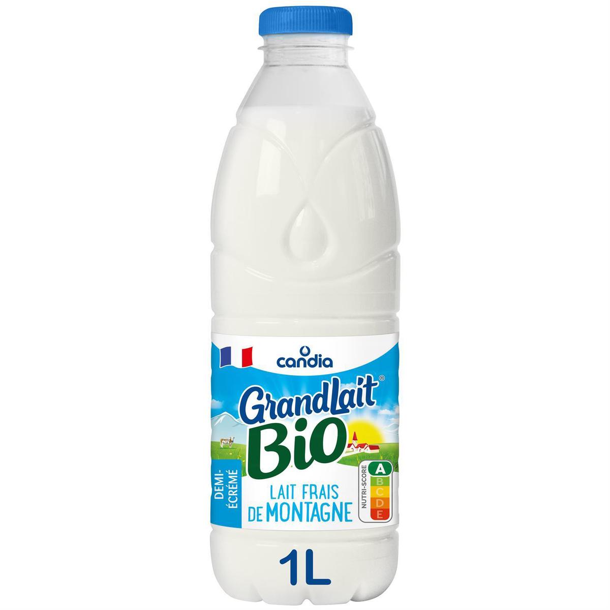 3533631577001 - Candia - Lait frais de montagne bio demi écrémé