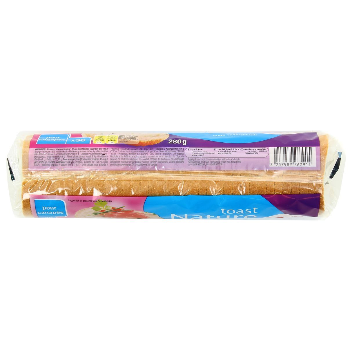 2050000268601 - Cora - Toast rond nature