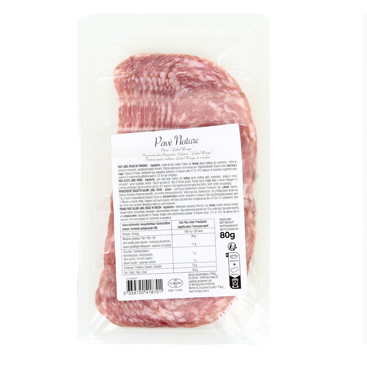 3339720418701 - Montagne Noire - Saucisson Pavé Nature Label Rouge