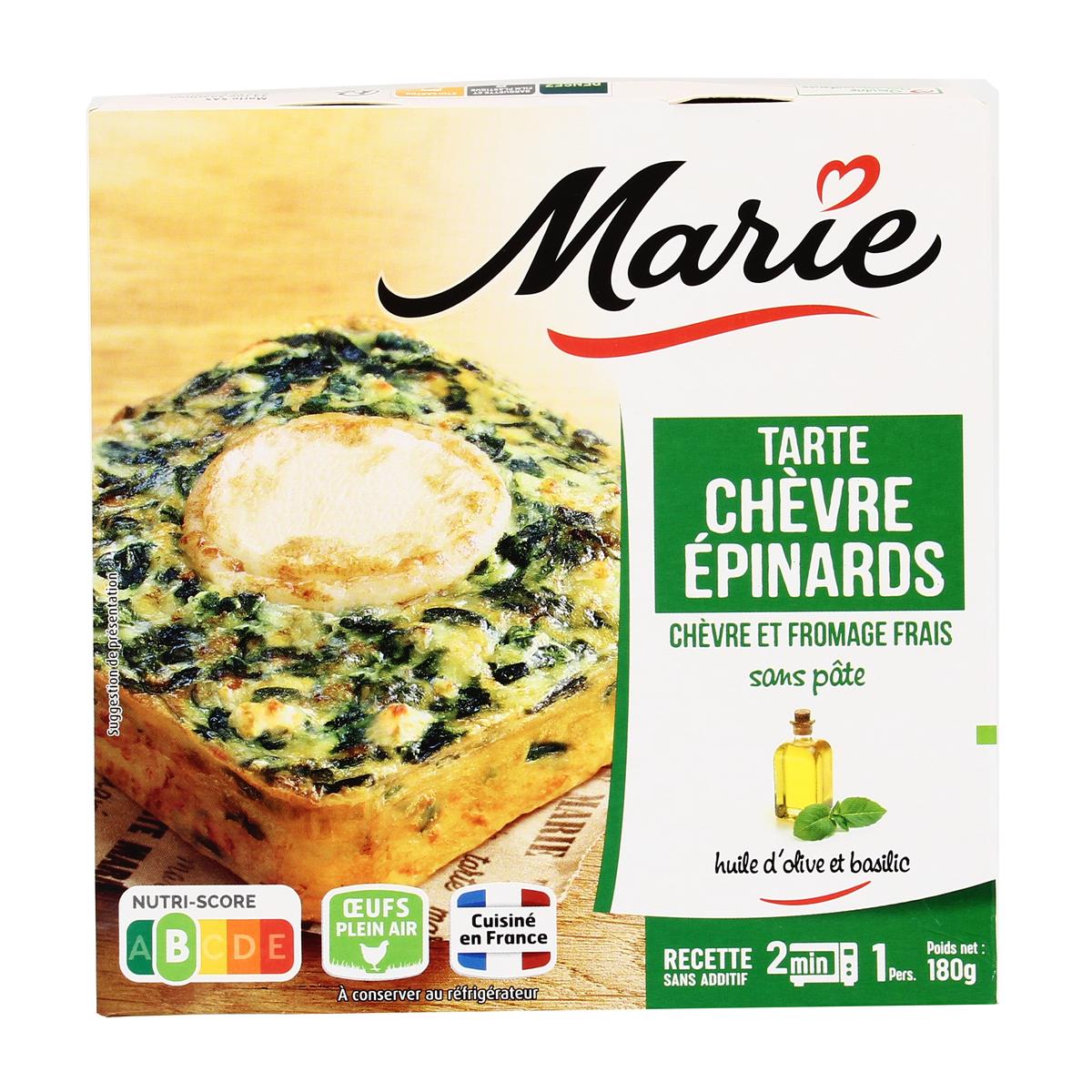 Livraison A Domicile Marie Tarte Chevre Epinards 180g