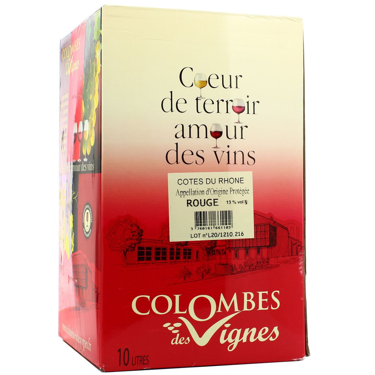3760161661102 - Côtes du Rhône rouge AOP - Colombes des vignes 13°