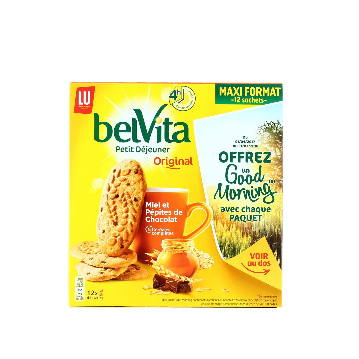 Lu belvita - Biscuits petit déjeuner céréales et lait BELVITA