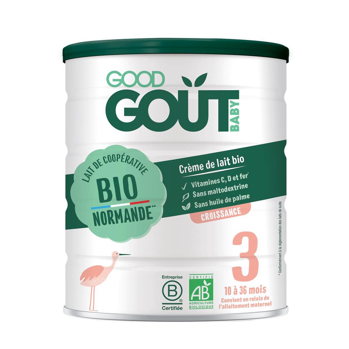 3760269315402 - Good Goût - Lait de Croissance Bio 3 en Poudre Bébé Dès 10 mois