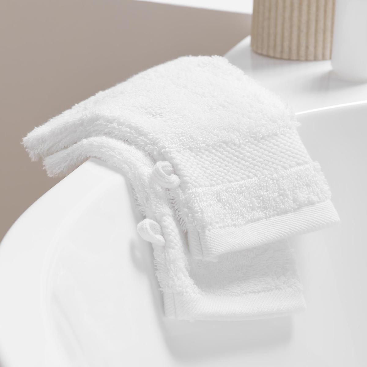 3574388020303 - Douceur D Interieur - Gants de toilette éponge blanc