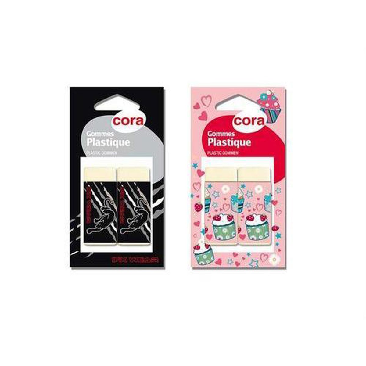 3257983010503 - Cora - Gommes plastique fantaisie