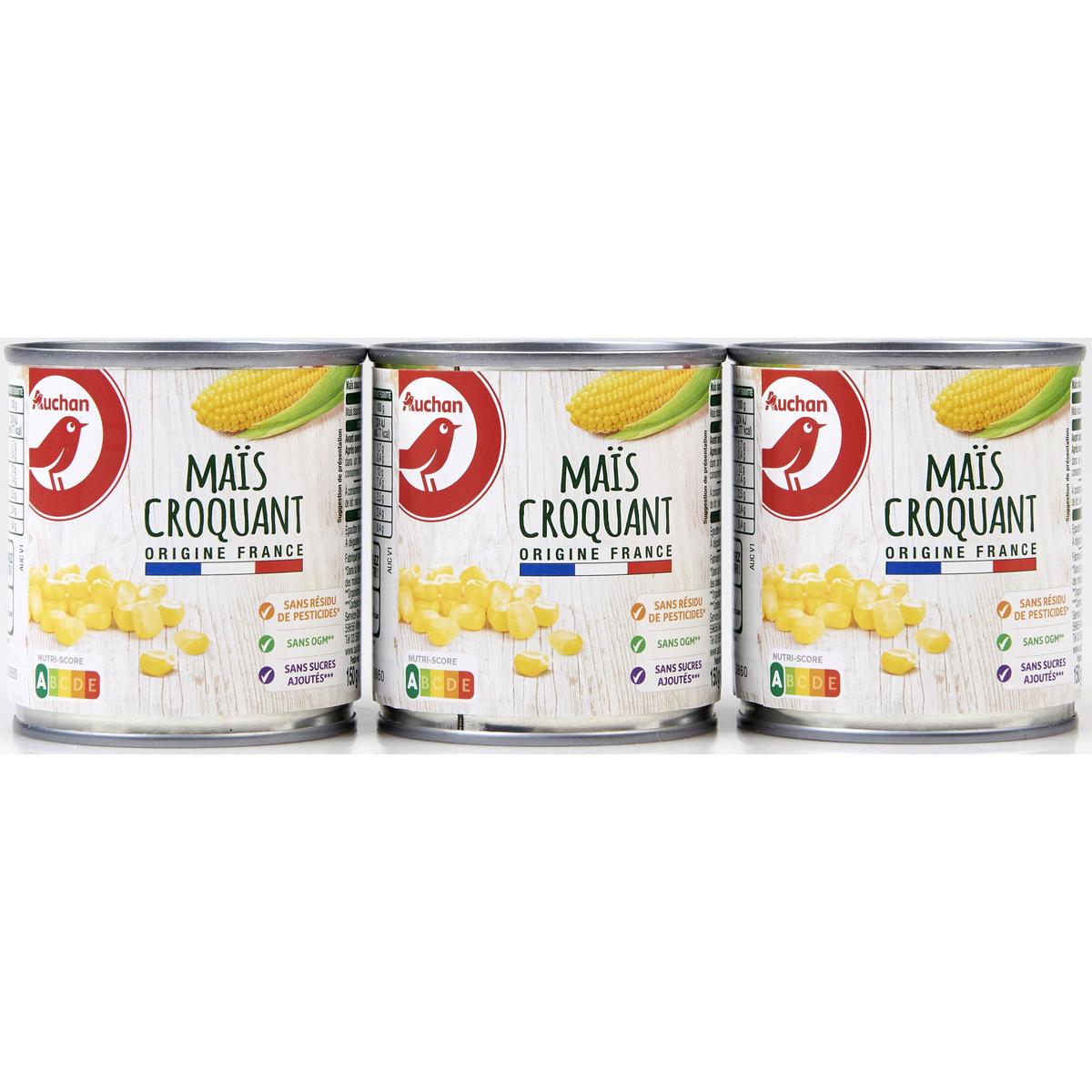 3596710531103 - Auchan - Maïs croquant sans résidu de pesticides