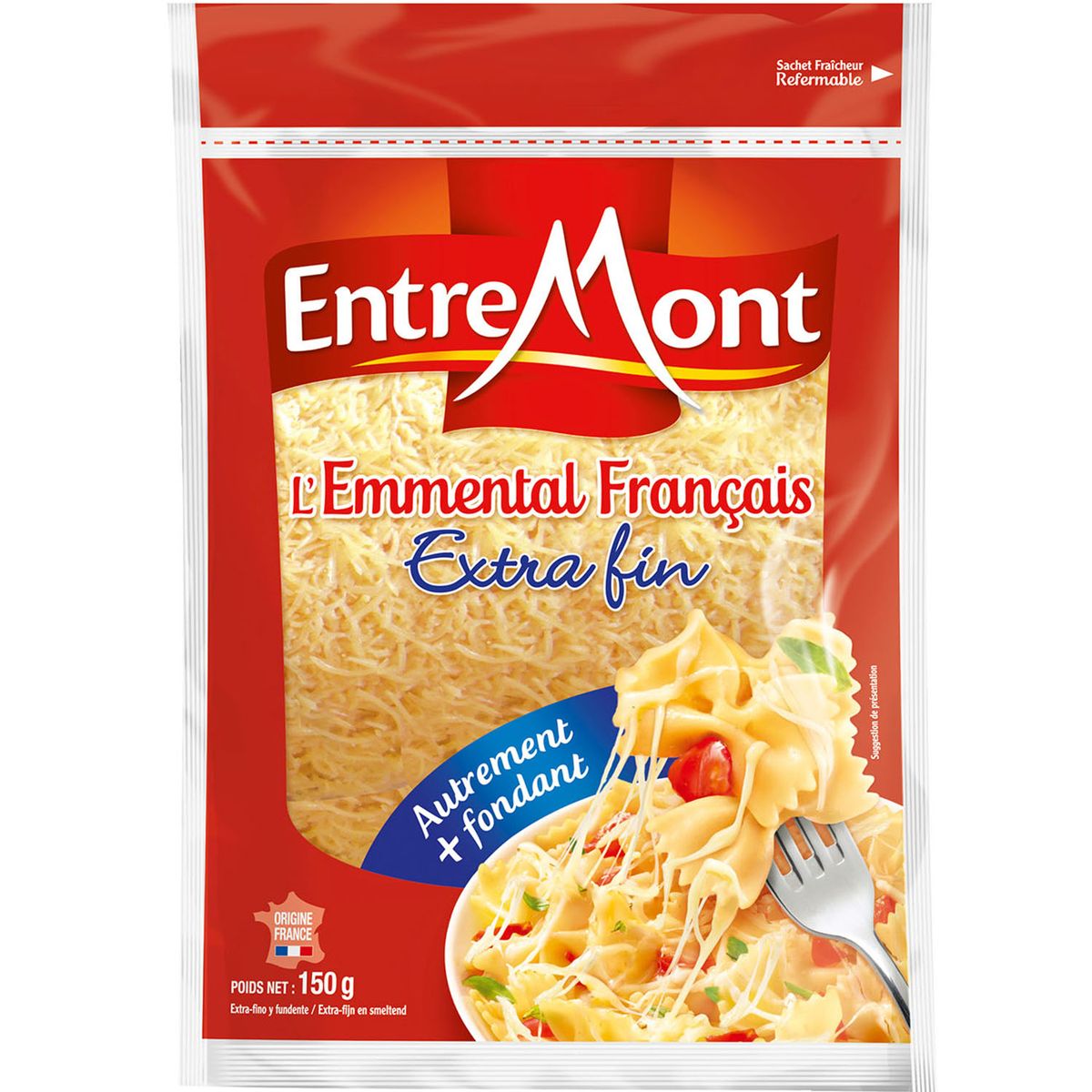 Livraison à domicile Entremont Emmental râpé Français, 160g