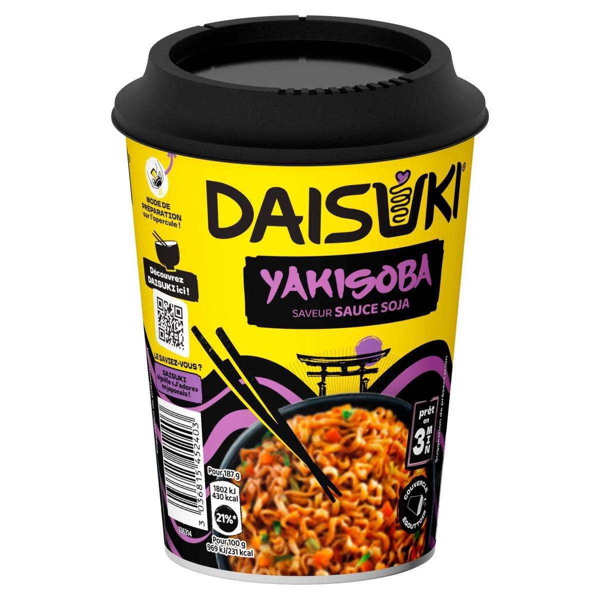 3036815452403 - Daisuki - Nouilles instantanées Yakisoba Saveur Sauce Soja