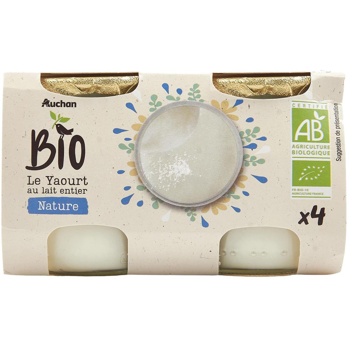 3596710474103 - Auchan BIO - Yaourt nature bio