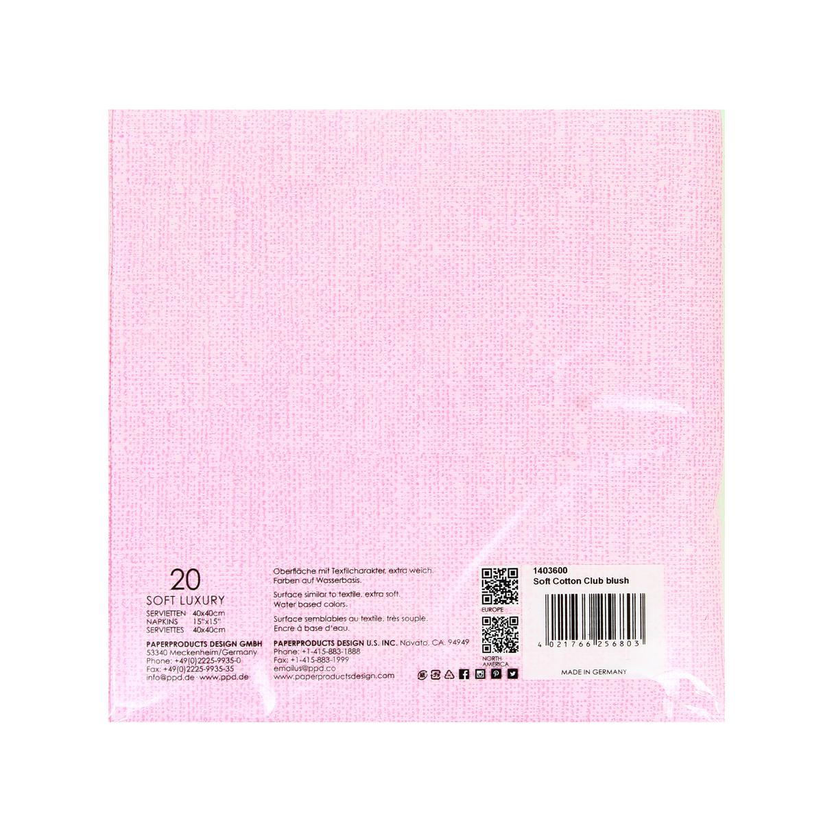 4021766256803 - Paperproducts Design - Serviette en papier Soft Cotton Club blush