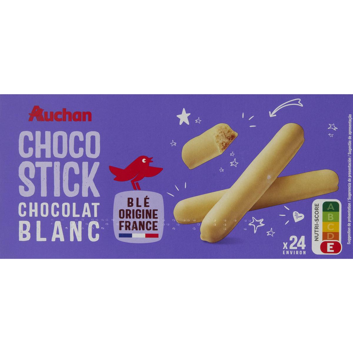 3596710517503 - Auchan - Bâtonnets nappés de chocolat blanc