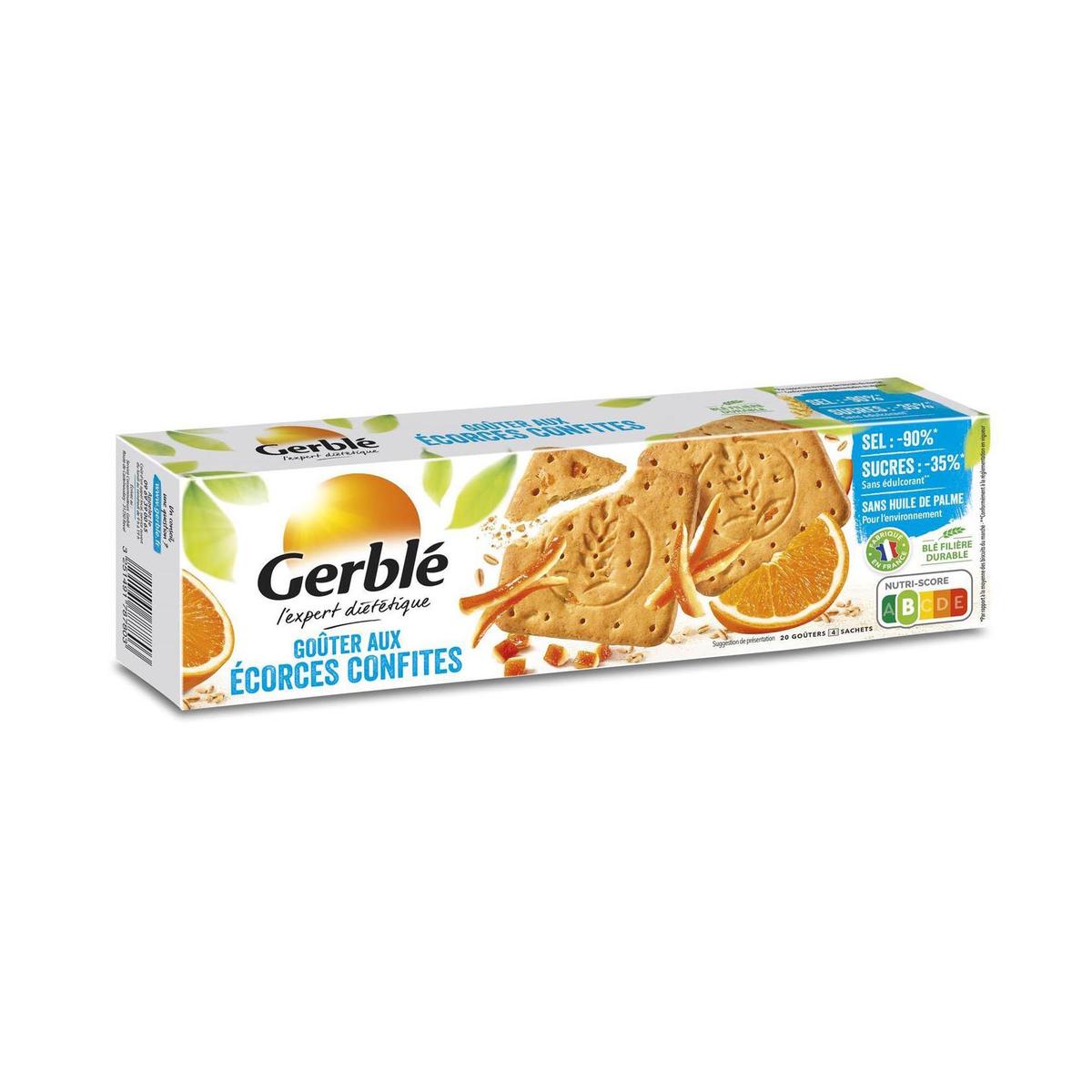 3251491787803 - Gerblé Teneur Réduite - 20 Goûters aux écorces confites -35% de sucres en moins