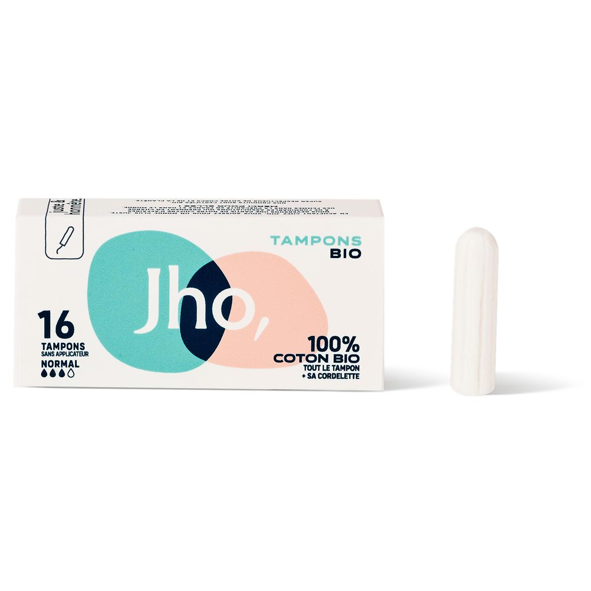 3701208600104 - JHO - Tampons bio sans applicateur Normal