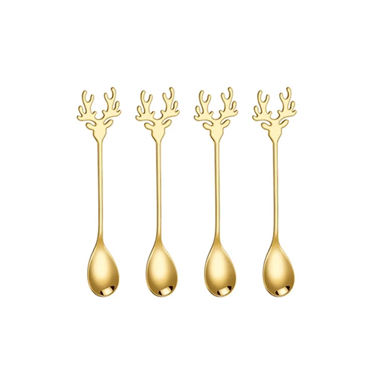 5404035712504 - Dotz - Cuillères dorées Noël 14cm