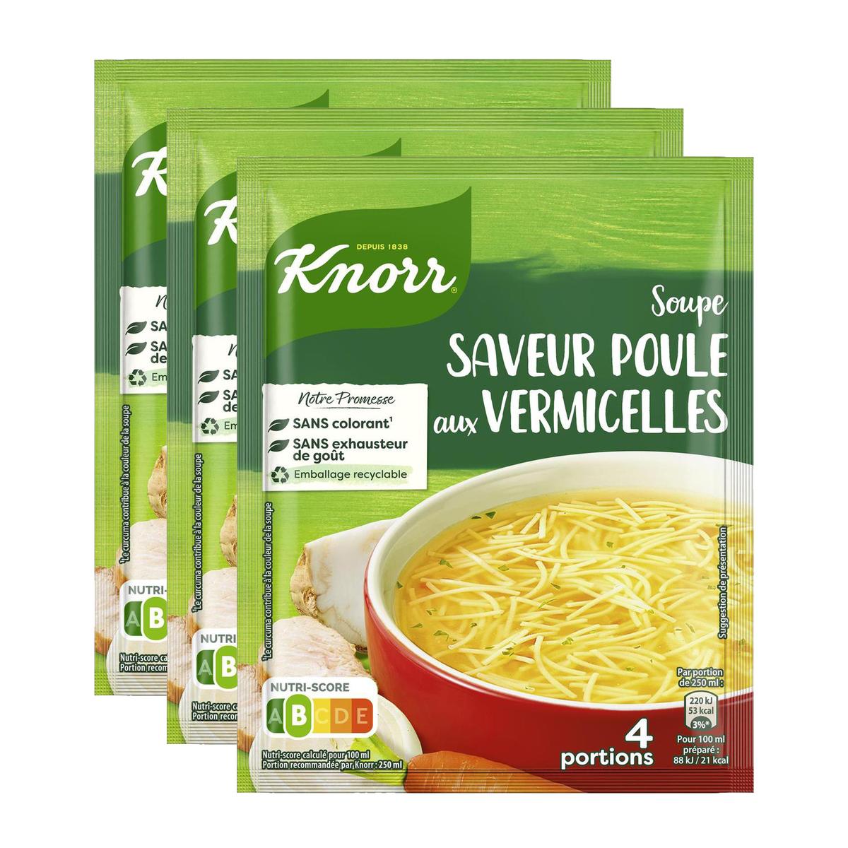 Knorr Soupe déshydratée Thaï, nouilles, champignons et pousses de