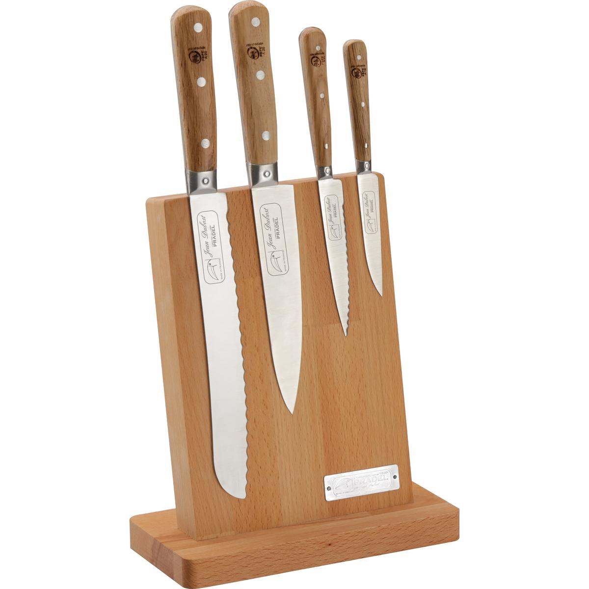 3219330185104 - Pradel - Bloc hêtre aimanté  + 4 couteaux 1920
