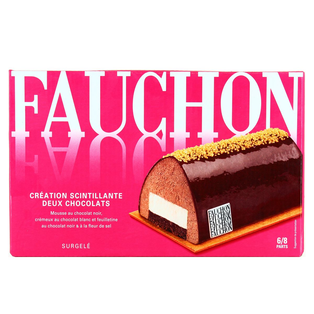 Fauchon Buche Patissiere Creation Scintillante Deux Chocolats 6 8 Parts