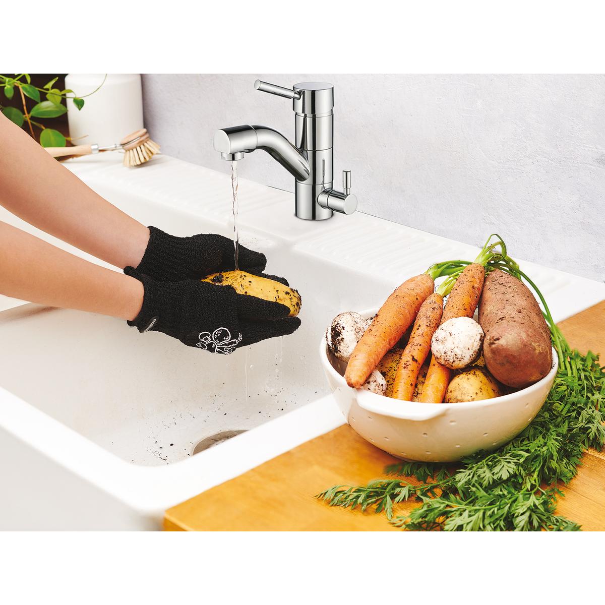 Gants de nettoyage, gants de nettoyage de pommes de terre épluchées pour la  cuisine, les légumes, les fruits, la peau, le grattage des écailles de  poisson, gants de ménage antidérapants, accessoires de