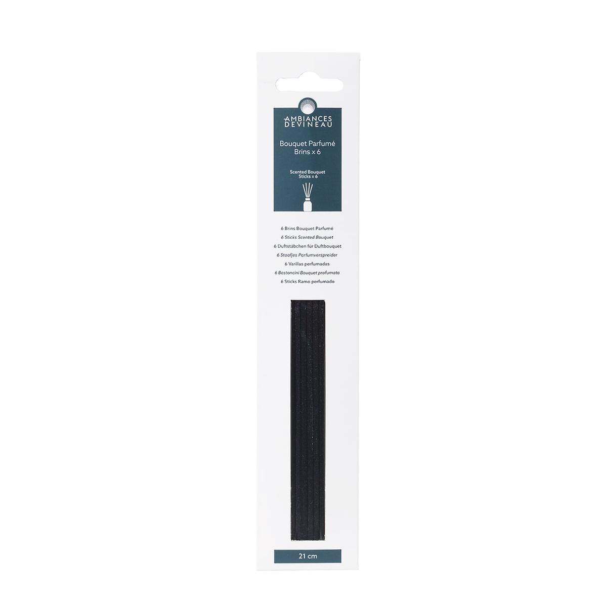 3482356400005 - Ambiances Devineau - 6 tiges noires 21 cm pour bouquet