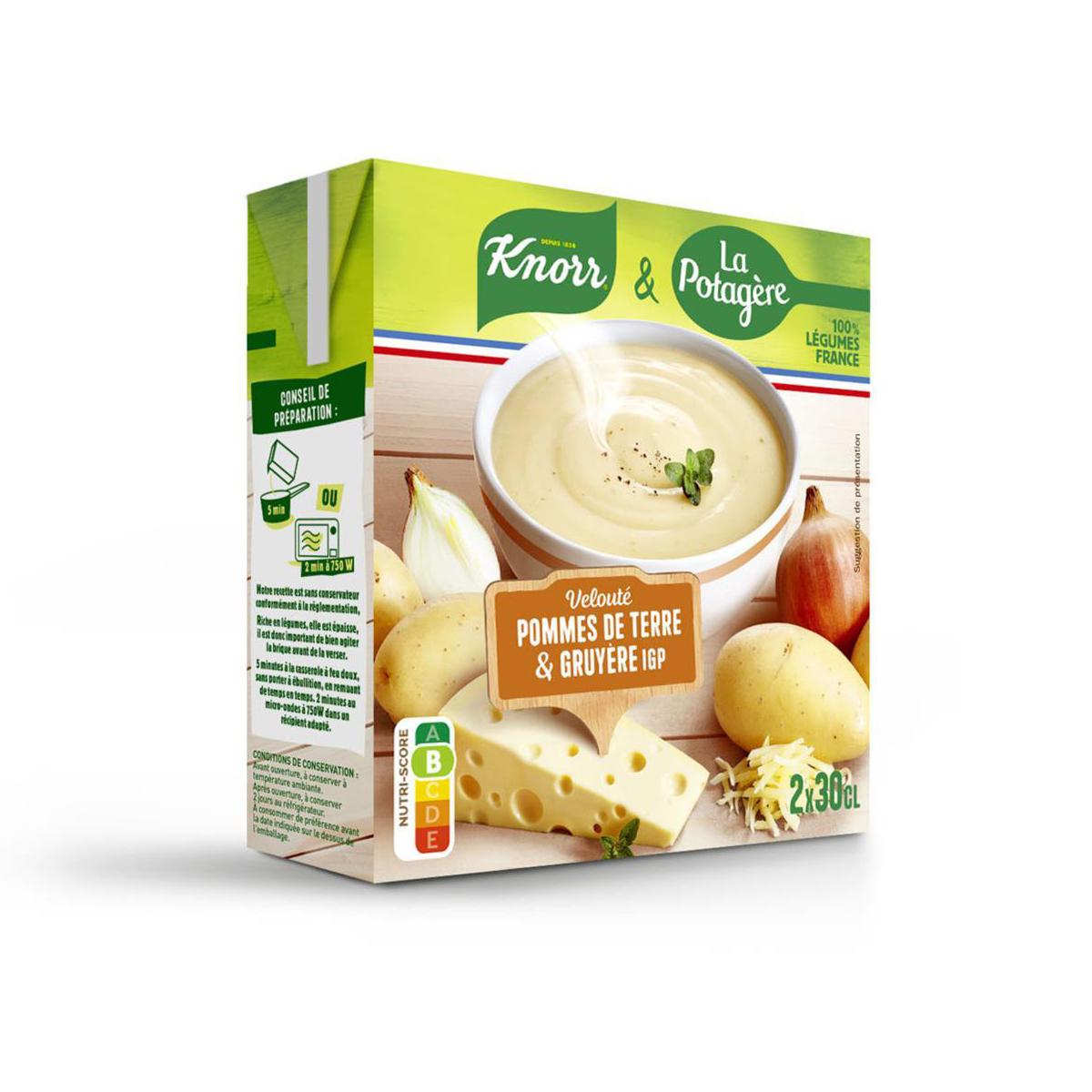 3274935020205 - Knorr & La Potagère - Soupe Velouté de Pommes de Terre et Gruyère IGP