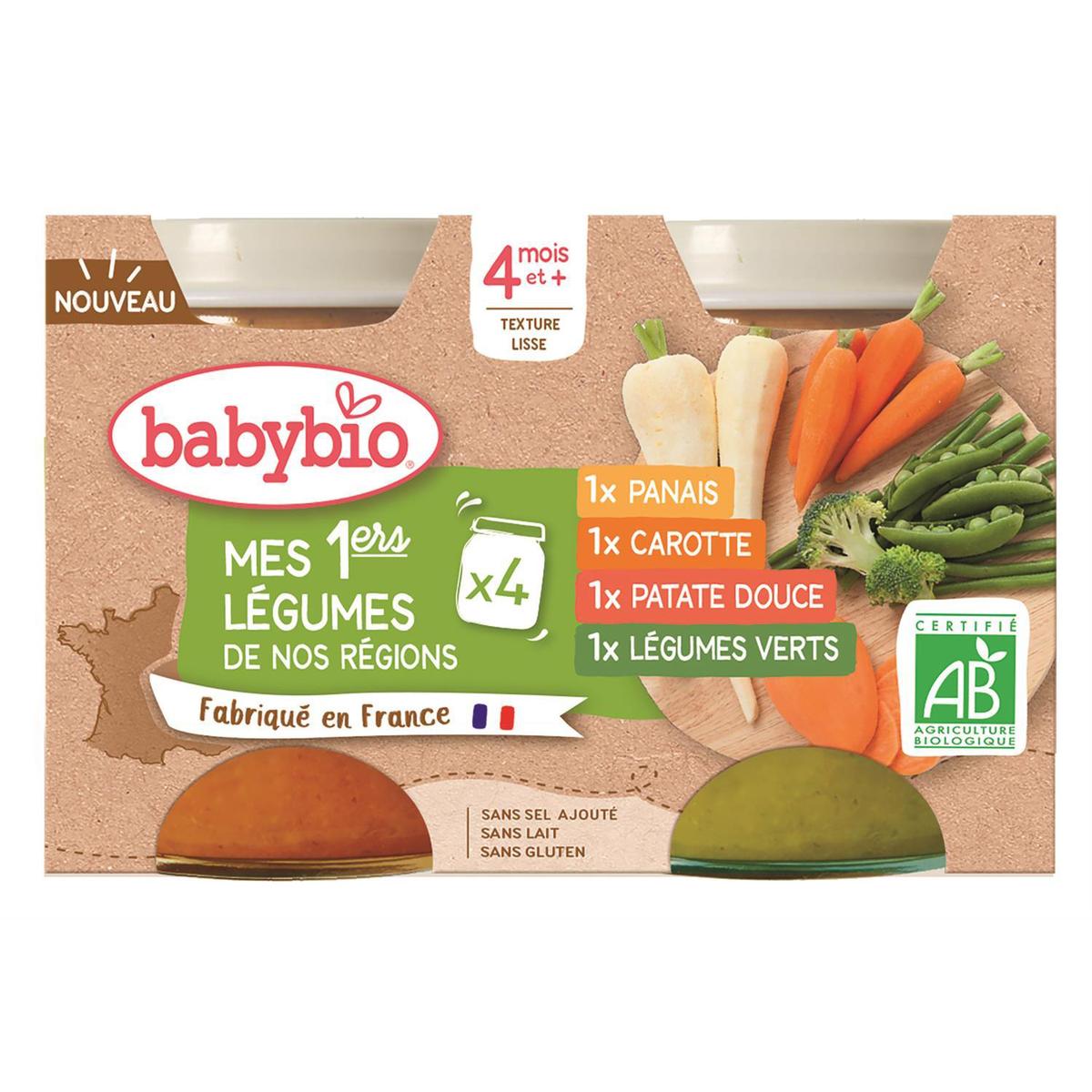 3288131511405 - Babybio - Légumes Offre Diversification 4 Variétés Bio Pots Bébé Dès 4 mois
