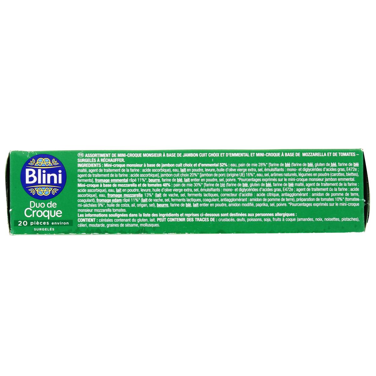 3760197633005 - Blini - 20 Duo de croques- Jambon - Emmental et Tomates - Mozarella